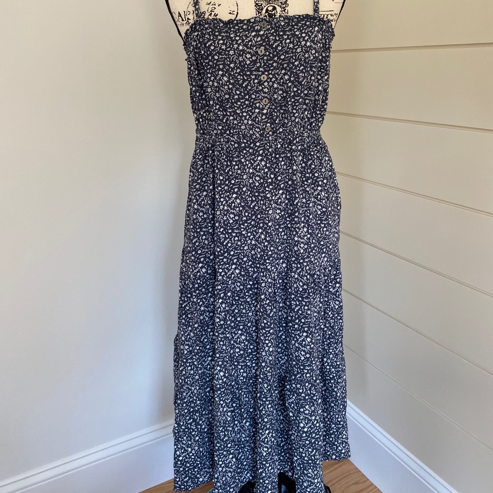 Blue and White Maxi Dress